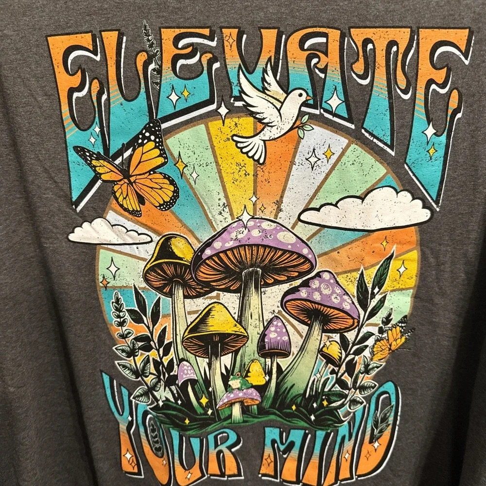 Elevate Your Mind Men's Gray T-shirt 3XL New
